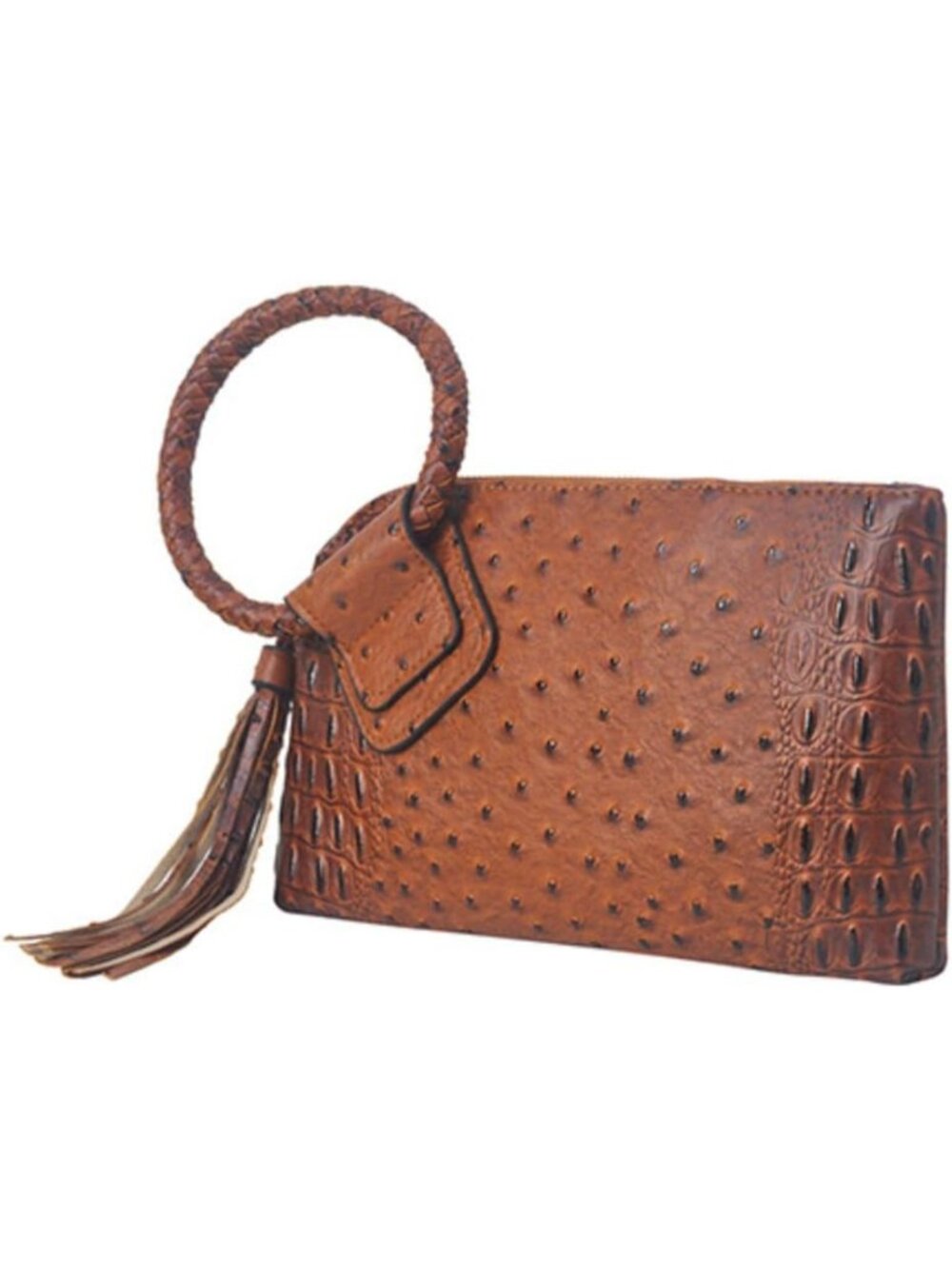 Chic Faux Leather Mini Wristlet Clutch Bag - Stylish & Compact for Essentials